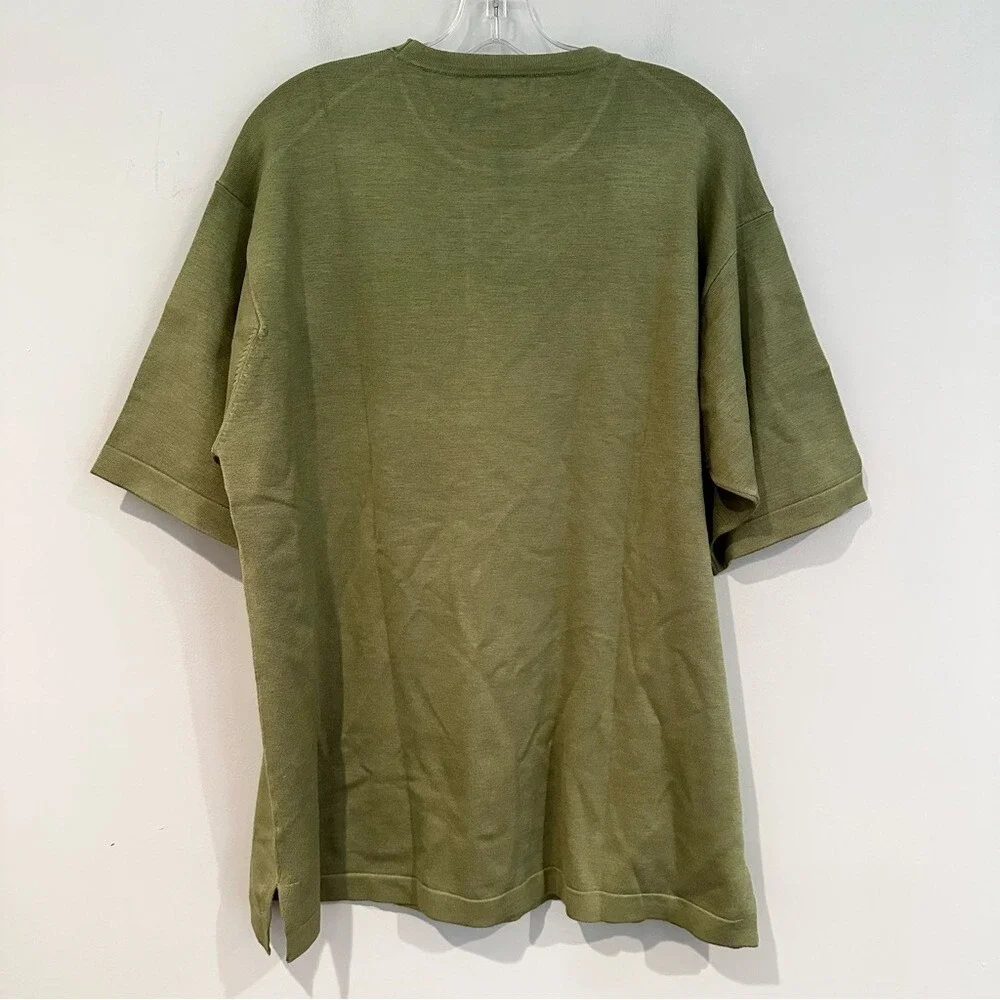 Tommy Bahama Silk Blend Short‎ Sleeve Sweater Men's XL Olive Green Casual NWT